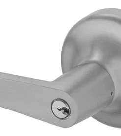 Yale® 440F Series Painted Aluminum Night Latch Function Lever Exit Device Trim With Schlage C Keyway