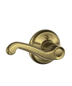 Schlage® Flair Antique Brass Non-Turning Left Handed Dummy Door Lever