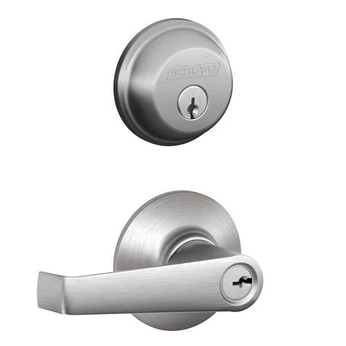 Schlage® Elan Satin Chrome Commercial Entry Door Lever And Single Cylinder Door Deadbolt 1 Schlage® Elan Satin Chrome Commercial Entry Door Lever And Single Cylinder Door Deadbolt