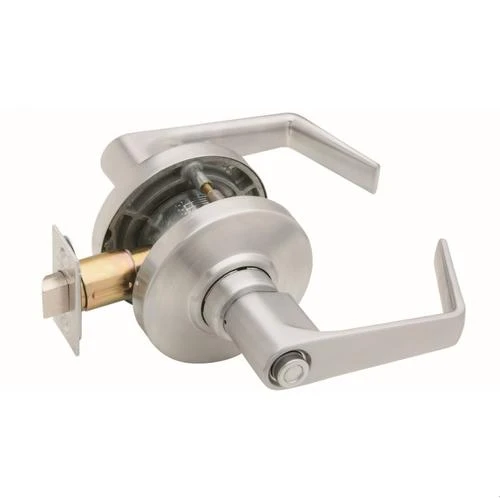 Schlage® Saturn Satin Chrome Commercial Bed & Bath Privacy Door Lever 2 Schlage® Saturn Satin Chrome Commercial Bed & Bath Privacy Door Lever - Image 2