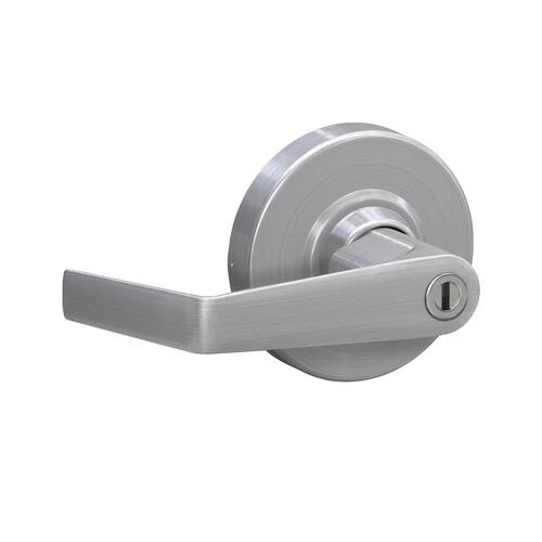 Schlage® Saturn Satin Chrome Commercial Bed & Bath Privacy Door Lever 4 Schlage® Saturn Satin Chrome Commercial Bed & Bath Privacy Door Lever - Image 4