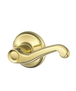 Schlage® Flair Bright Brass Hall & Closet Passage Door Lever 7 Schlage® Flair Bright Brass Hall & Closet Passage Door Lever -Doors, Windows & Millwork Sales 2213465 Schlage P RF