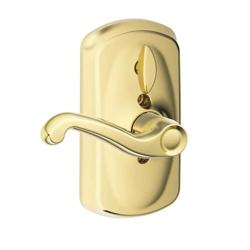 Schlage® Flair Bright Brass Electronic Keyless Flexlock Entry Door Lever 4 Schlage® Flair Bright Brass Electronic Keyless Flexlock Entry Door Lever - Image 4