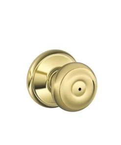 Schlage® Georgian Bright Brass Bed & Bath Privacy Door Knob