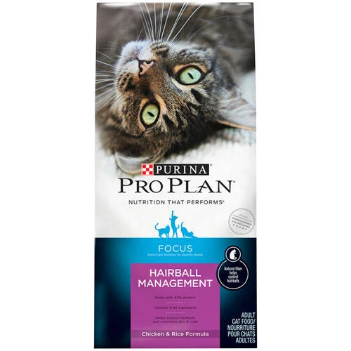 Purina Pro Plan Purina® Pro Plan® Adult Hairball Management Chicken & Rice Formula Cat Food - 3.5 Lbs 1 Purina Pro Plan Purina® Pro Plan® Adult Hairball Management Chicken & Rice Formula Cat Food - 3.5 Lbs