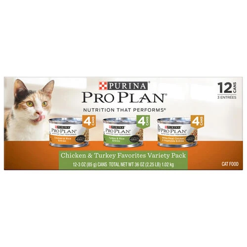 Purina Pro Plan Purina® Pro Plan® Chicken & Turkey Favorites Adult Cat Food - 12 Cans 1 Purina Pro Plan Purina® Pro Plan® Chicken & Turkey Favorites Adult Cat Food - 12 Cans