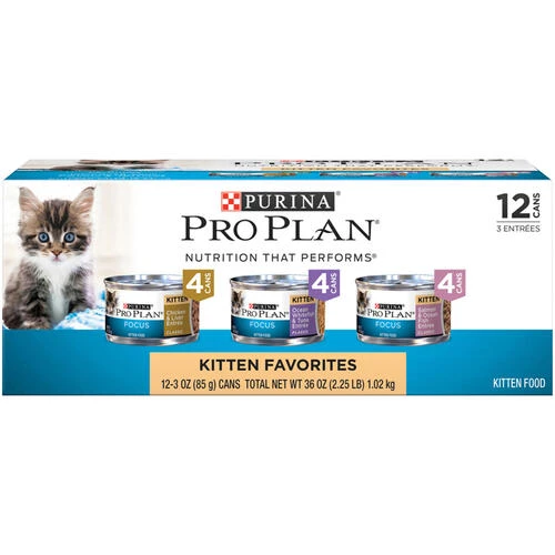 Purina Pro Plan Purina® Pro Plan® Focus Kitten Favorites Kitten Food - 12 Cans 1 Purina Pro Plan Purina® Pro Plan® Focus Kitten Favorites Kitten Food - 12 Cans