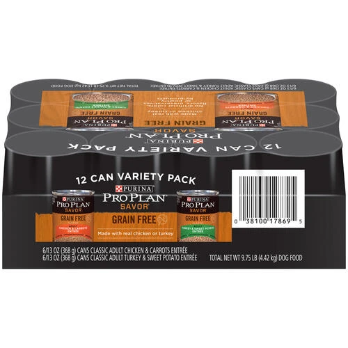 Purina Pro Plan Purina® Pro Plan® Savor® Grain-Free Chicken & Turkey Wet Dog Food - 12 Cans 2 Purina Pro Plan Purina® Pro Plan® Savor® Grain-Free Chicken & Turkey Wet Dog Food - 12 Cans - Image 2