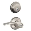 Schlage® Merano Satin Nickel Entry Door Lever And Single Cylinder Door Deadbolt