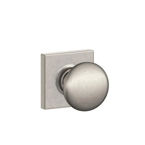 Schlage® Plymouth Satin Nickel Hall & Closet Passage Door Knob With Collins Trim 1 Schlage® Plymouth Satin Nickel Hall & Closet Passage Door Knob With Collins Trim
