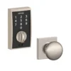 Schlage® Plymouth Satin Nickel Door Knob With Century Trim And Touch™ Keyless Entry Door Deadbolt