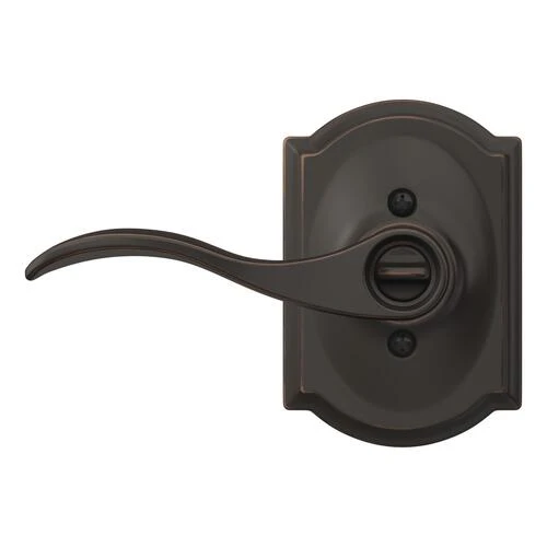 Schlage® Accent Aged Bronze Entry Door Lever With Camelot Trim 4 Schlage® Accent Aged Bronze Entry Door Lever With Camelot Trim - Image 4