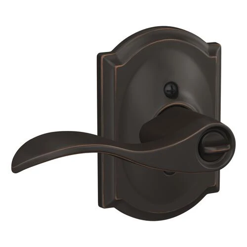 Schlage® Accent Aged Bronze Entry Door Lever With Camelot Trim 5 Schlage® Accent Aged Bronze Entry Door Lever With Camelot Trim - Image 5