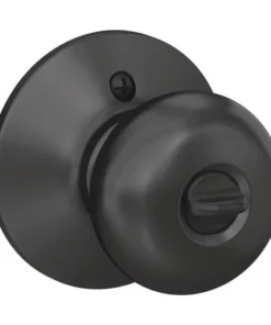 Schlage® Plymouth Matte Black Entry Door Knob -Doors, Windows & Millwork Sales 4404639 Int LS