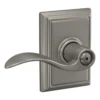 Schlage® Accent Satin Nickel Bed & Bath Privacy Door Lever With Addison Trim