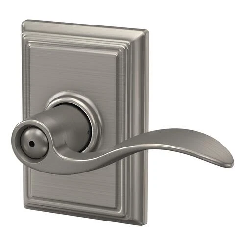 Schlage® Accent Satin Nickel Bed & Bath Privacy Door Lever With Addison Trim 2 Schlage® Accent Satin Nickel Bed & Bath Privacy Door Lever With Addison Trim - Image 2
