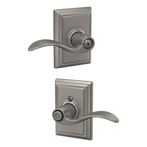 Schlage® Accent Satin Nickel Bed & Bath Privacy Door Lever With Addison Trim 5 Schlage® Accent Satin Nickel Bed & Bath Privacy Door Lever With Addison Trim - Image 5
