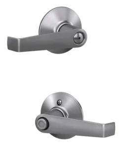 Schlage® Elan Satin Chrome Bed & Bath Privacy Door Lever 9 Schlage® Elan Satin Chrome Bed & Bath Privacy Door Lever -Doors, Windows & Millwork Sales 4404644 LS
