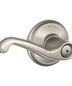 Schlage® Flair Satin Nickel Bed & Bath Privacy Door Lever