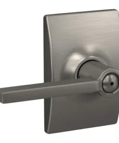 Schlage® Latitude Satin Nickel Bed & Bath Privacy Door Lever With Century Trim