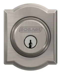 Schlage® Satin Nickel Single Cylinder Entry Door Deadbolt With Camelot Trim 8 Schlage® Satin Nickel Single Cylinder Entry Door Deadbolt With Camelot Trim -Doors, Windows & Millwork Sales 4404651 Ext FV