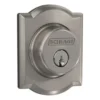 Schlage® Satin Nickel Single Cylinder Entry Door Deadbolt With Camelot Trim