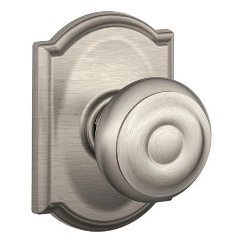 Schlage® Georgian Satin Nickel Hall & Closet Passage Door Knob With Camelot Trim 1 Schlage® Georgian Satin Nickel Hall & Closet Passage Door Knob With Camelot Trim