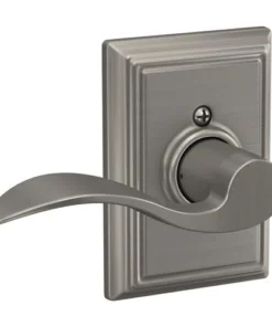 Schlage® Accent Satin Nickel Hall & Closet Passage Door Lever With Addison Trim -Doors, Windows & Millwork Sales 4404674 Int LS