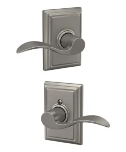 Schlage® Accent Satin Nickel Hall & Closet Passage Door Lever With Addison Trim -Doors, Windows & Millwork Sales 4404674 LS