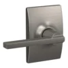 Schlage® Latitude Satin Nickel Hall & Closet Passage Door Lever With Century Trim