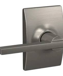 Schlage® Latitude Satin Nickel Hall & Closet Passage Door Lever With Century Trim