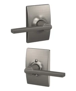 Schlage® Latitude Satin Nickel Hall & Closet Passage Door Lever With Century Trim -Doors, Windows & Millwork Sales 4404676 LS
