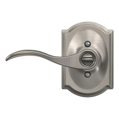 Schlage® Accent Satin Nickel Entry Door Lever With Camelot Trim 5 Schlage® Accent Satin Nickel Entry Door Lever With Camelot Trim - Image 5