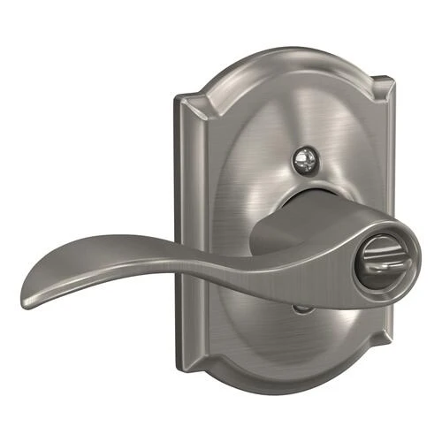 Schlage® Accent Satin Nickel Entry Door Lever With Camelot Trim 4 Schlage® Accent Satin Nickel Entry Door Lever With Camelot Trim - Image 4