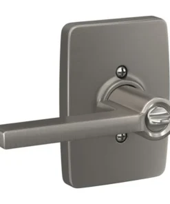 Schlage® Latitude Satin Nickel Entry Door Lever With Century Trim -Doors, Windows & Millwork Sales 4404679 Int LS