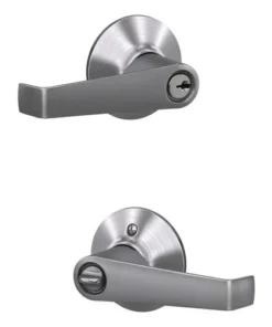 Schlage® Elan Satin Chrome Entry Door Lever 9 Schlage® Elan Satin Chrome Entry Door Lever -Doors, Windows & Millwork Sales 4404682 LS