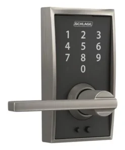 Schlage® Touch™ Latitude Satin Nickel Keyless Entry Door Lever With Century Trim