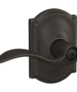 Schlage® Accent Aged Bronze Bed & Bath Privacy Door Lever With Camelot Trim