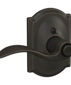 Schlage® Accent Aged Bronze Bed & Bath Privacy Door Lever With Camelot Trim -Doors, Windows & Millwork Sales 4404688 Int LS