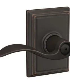 Schlage® Accent Aged Bronze Bed & Bath Privacy Door Lever With Addison Trim