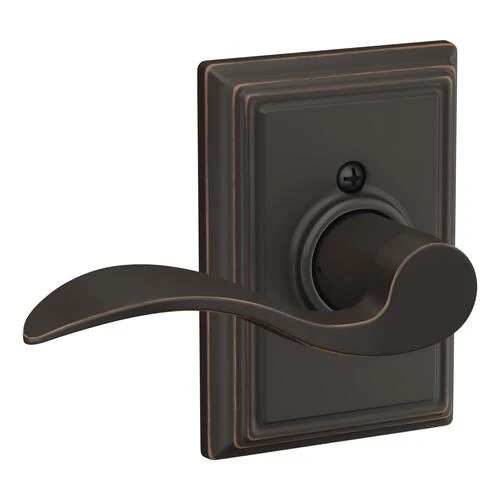 Schlage® Accent Aged Bronze Hall & Closet Passage Door Lever With Addison Trim 4 Schlage® Accent Aged Bronze Hall & Closet Passage Door Lever With Addison Trim - Image 4