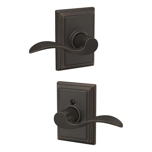 Schlage® Accent Aged Bronze Hall & Closet Passage Door Lever With Addison Trim 5 Schlage® Accent Aged Bronze Hall & Closet Passage Door Lever With Addison Trim - Image 5