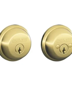 Schlage® Bright Brass Double Cylinder Entry Door Deadbolt