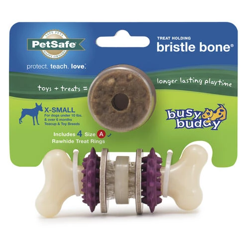 PetSafe® Busy Buddy® X-Small Treat Holding Bristle Bone® Dog Toy 7 PetSafe® Busy Buddy® X-Small Treat Holding Bristle Bone® Dog Toy - Image 7
