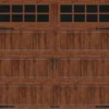 Ideal Door® Designer 9' X 7' Oak Dark Insulated Garage Door With Windows (R-Value 6.5)