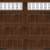 Ideal Door® Designer 8' X 7' Oak Walnut Insulated Garage Door With Windows (R-Value 6.5)