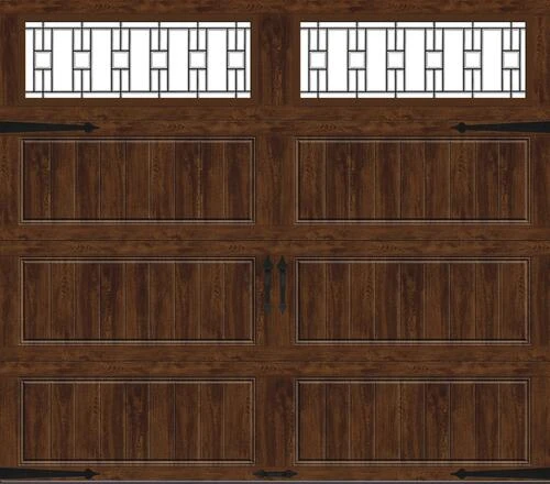 Ideal Door® Designer 8' X 7' Oak Walnut Insulated Garage Door With Windows (R-Value 6.5) 1 Ideal Door® Designer 8' X 7' Oak Walnut Insulated Garage Door With Windows (R-Value 6.5)