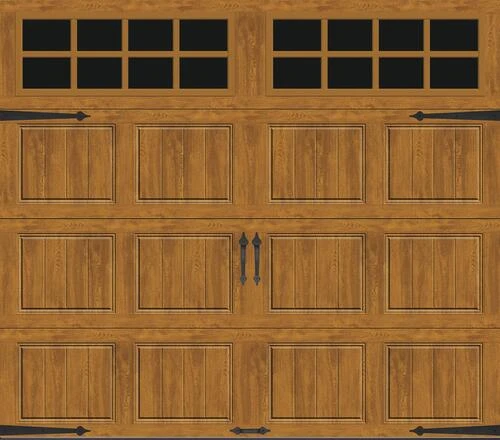 Ideal Door® Designer 8' X 7' Oak Medium Insulated Garage Door With Windows (R-Value 12.9) 1 Ideal Door® Designer 8' X 7' Oak Medium Insulated Garage Door With Windows (R-Value 12.9)