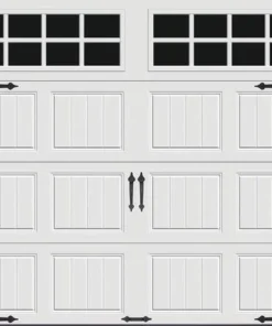 Ideal Door® Designer 8' X 7' White Insulated Garage Door With Windows (R-Value 6.5)
