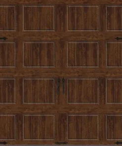 Ideal Door® Designer 8' X 7' Oak Walnut Insulated Garage Door (R-Value 6.5)